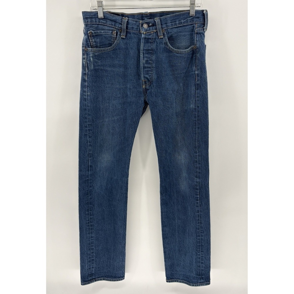 Levis 501 Jeans Mens 32x34 Fits 32X31 Blue Denim Button Fly Classic‎ Straight
